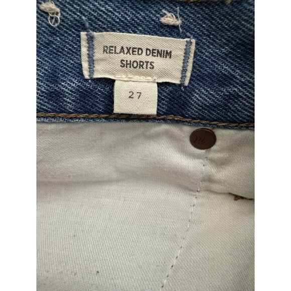 Madewell Relaxed Denim Shorts Women's Size‎ 27 Cutoff 3" Inseam - Picture 3 of 6